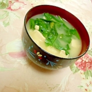 ❤あげと蕪＆豆腐と蕪の葉っぱのお味噌汁❤